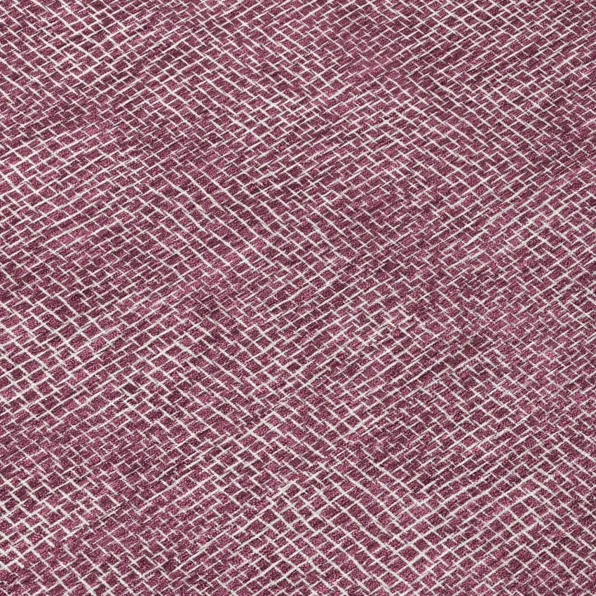 Eggplant And Ivory Geometric Washable Indoor Outdoor Area Rug Photo 8