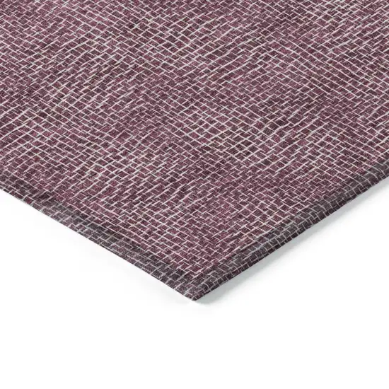 Eggplant And Ivory Geometric Washable Indoor Outdoor Area Rug Photo 4