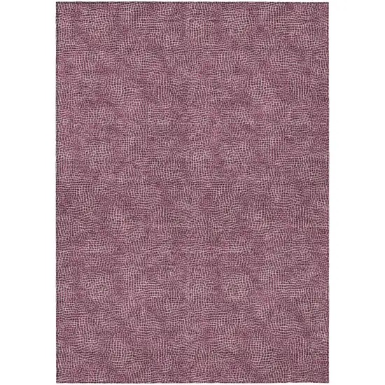 Eggplant And Ivory Geometric Washable Indoor Outdoor Area Rug Photo 2