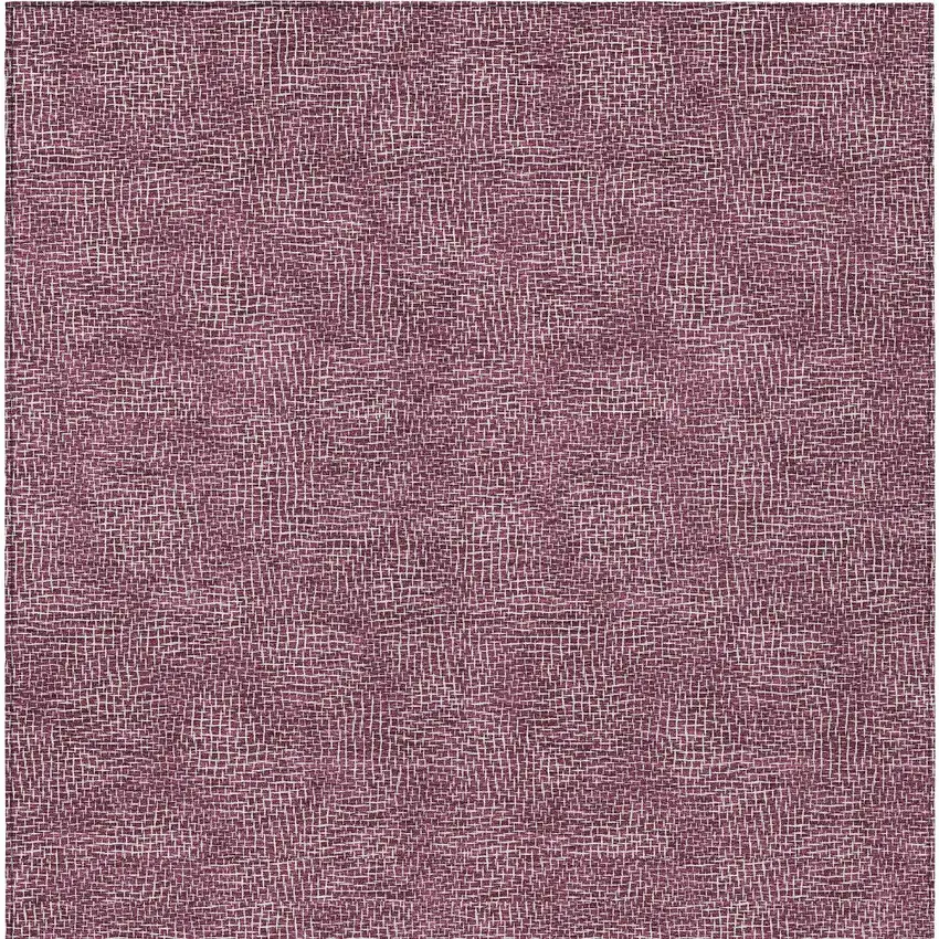 Eggplant And Ivory Geometric Washable Indoor Outdoor Area Rug Photo 6