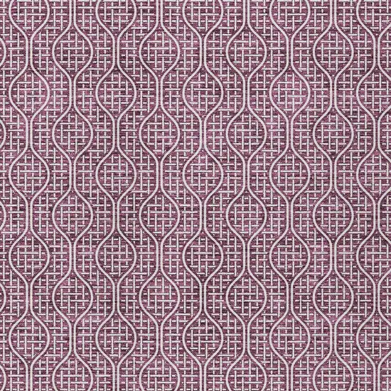 Eggplant And Ivory Geometric Washable Indoor Outdoor Area Rug Photo 6
