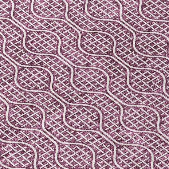 Eggplant And Ivory Geometric Washable Indoor Outdoor Area Rug Photo 5