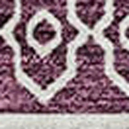 Eggplant And Ivory Southwestern Washable Indoor Outdoor Area Rug Photo 5