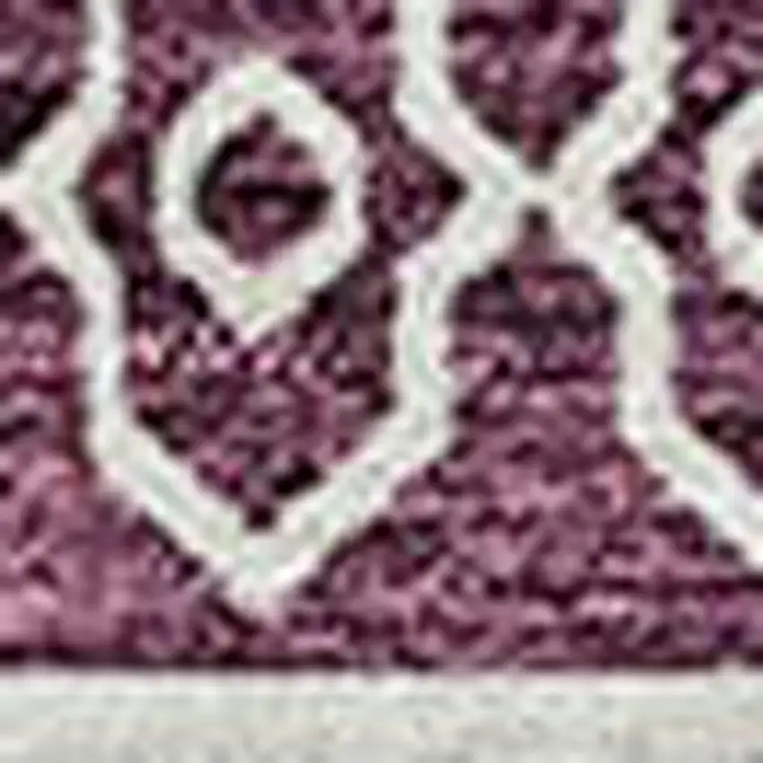 Eggplant And Ivory Southwestern Washable Indoor Outdoor Area Rug Photo 5