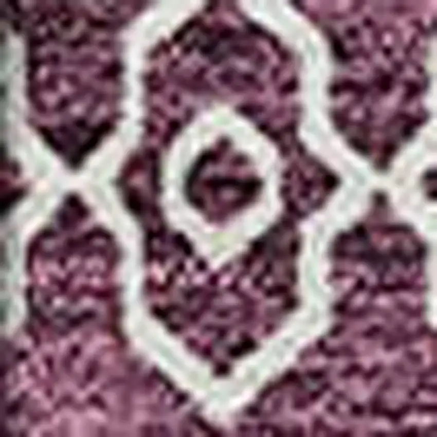 Eggplant And Ivory Southwestern Washable Indoor Outdoor Area Rug Photo 5