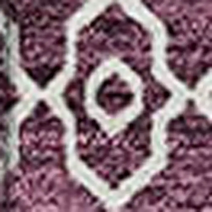 Eggplant And Ivory Southwestern Washable Indoor Outdoor Area Rug Photo 5
