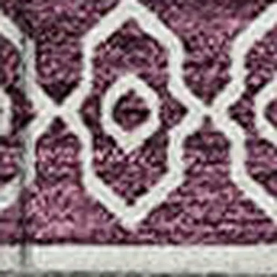 Eggplant And Ivory Southwestern Washable Indoor Outdoor Area Rug Photo 7