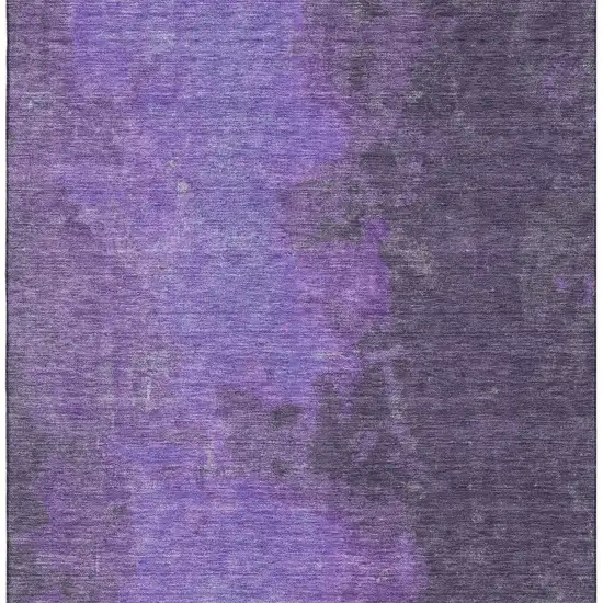 Eggplant And Purple Abstract Washable Area Rug With UV Protection Photo 2