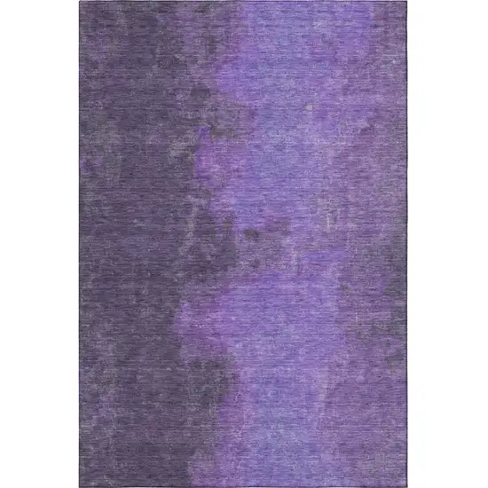 Eggplant And Purple Abstract Washable Area Rug With UV Protection Photo 3