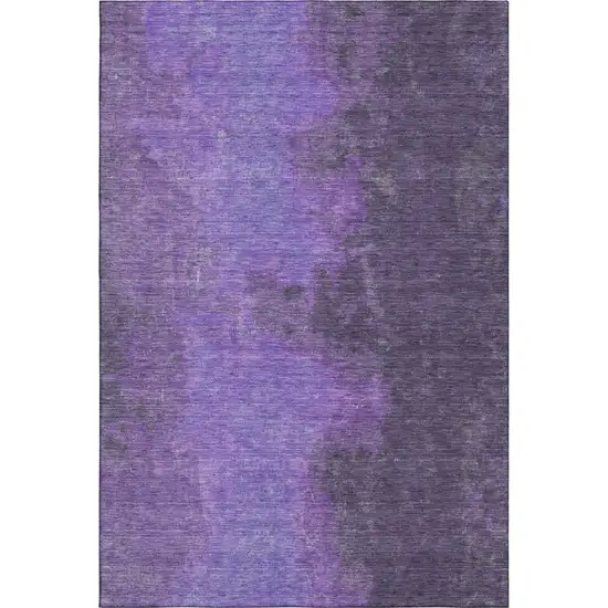 Eggplant And Purple Abstract Washable Area Rug With UV Protection Photo 1