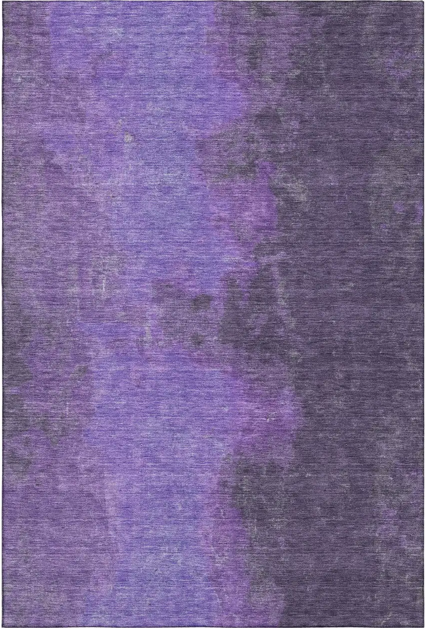 Eggplant And Purple Abstract Washable Area Rug With UV Protection Photo 1