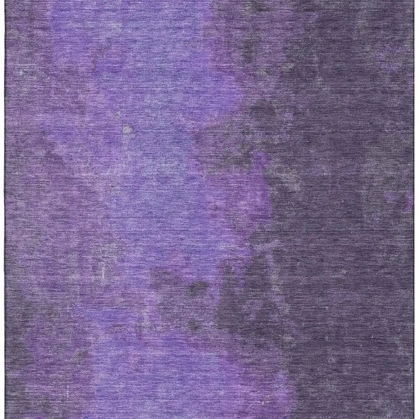 Eggplant And Purple Abstract Washable Area Rug With UV Protection Photo 3