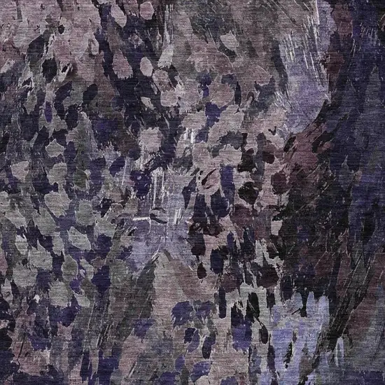 Eggplant And Purple Abstract Washable Indoor Outdoor Area Rug Photo 3