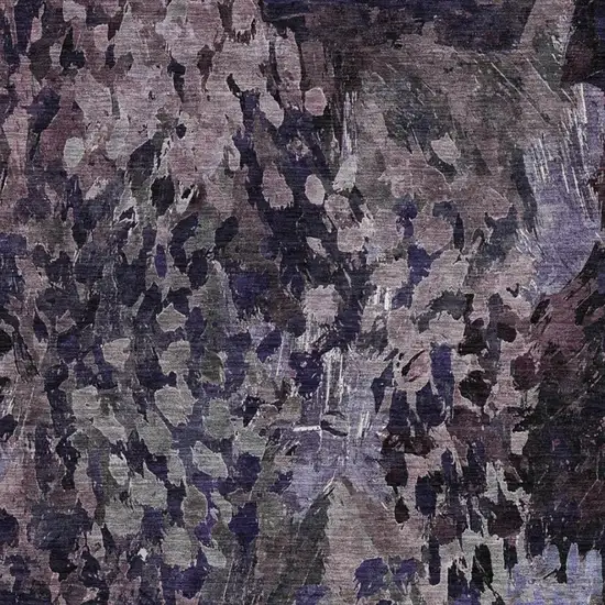 Eggplant And Purple Abstract Washable Indoor Outdoor Area Rug Photo 3