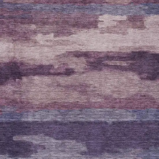 Eggplant And Purple Abstract Washable Indoor Outdoor Area Rug Photo 7