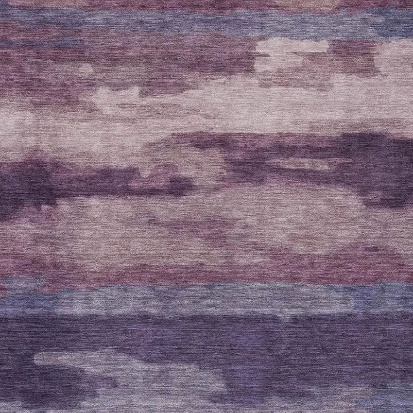 Eggplant And Purple Abstract Washable Indoor Outdoor Area Rug Photo 7