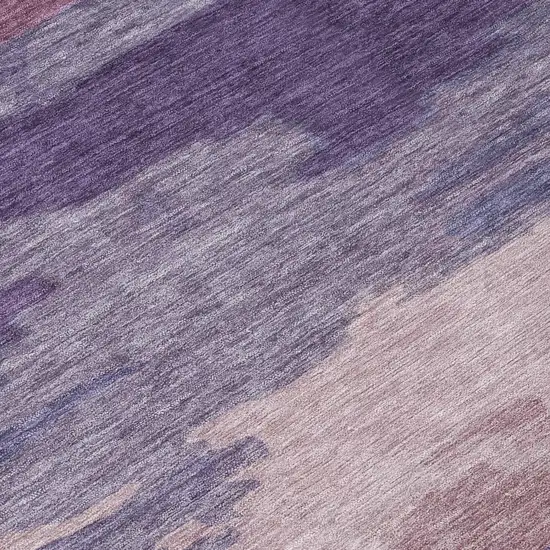 Eggplant And Purple Abstract Washable Indoor Outdoor Area Rug Photo 6