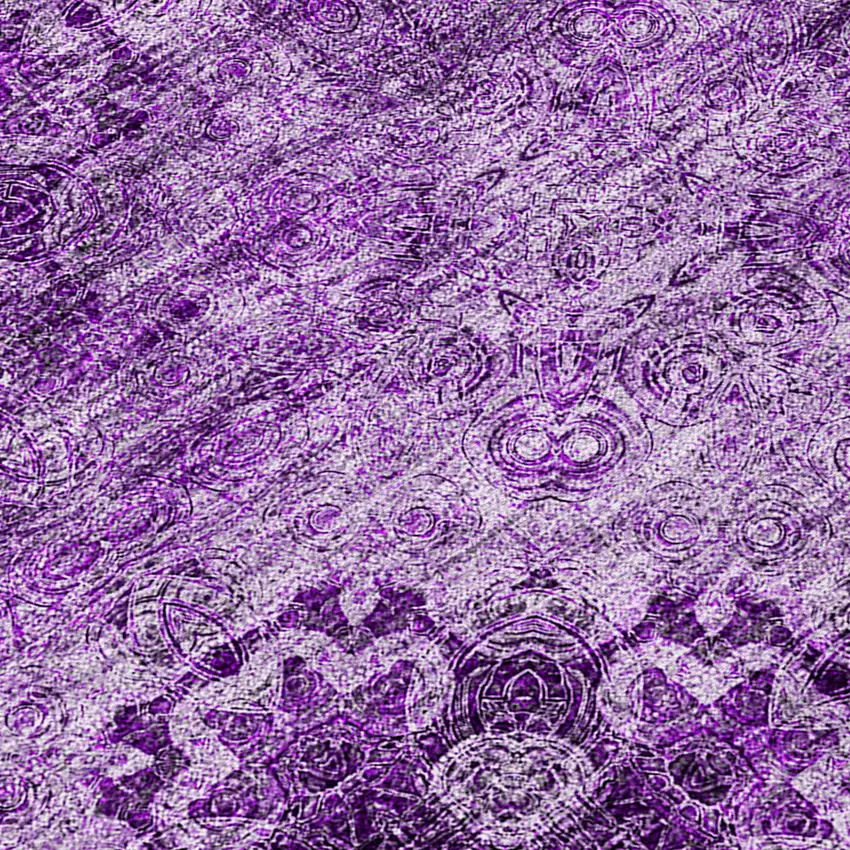 Eggplant Floral Medallion Washable Non Skid Indoor Outdoor Area Rug Photo 6