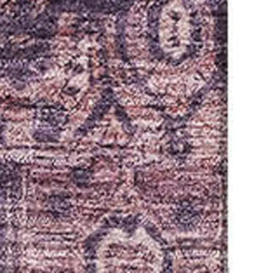 Eggplant Gold And Gray Oriental Washable Area Rug With UV Protection Photo 2