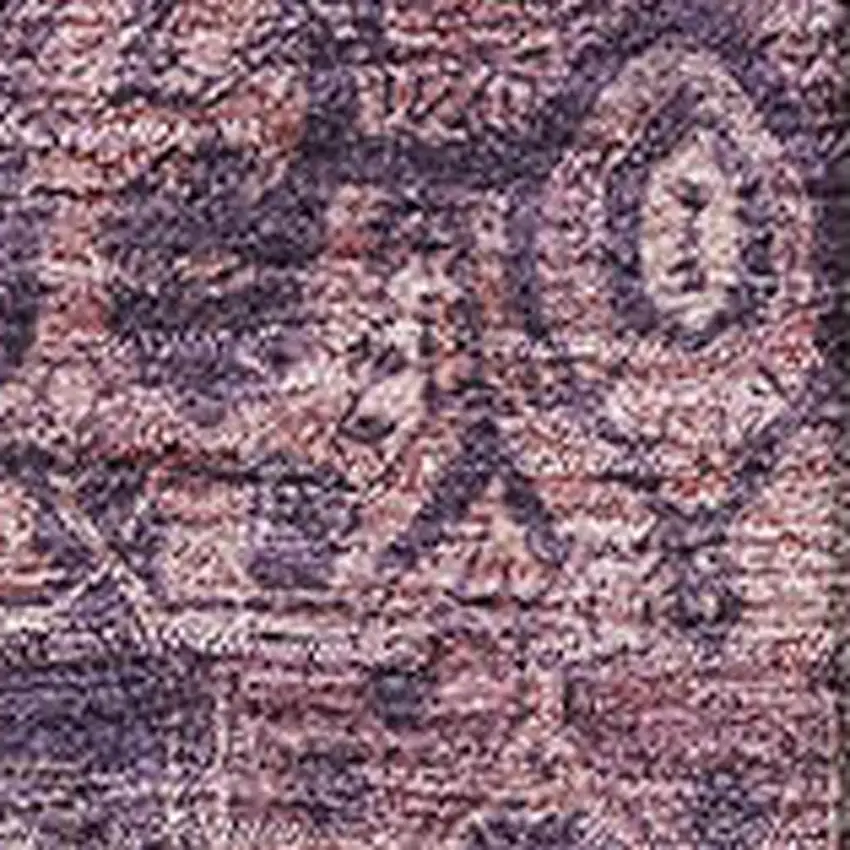 Eggplant Gold And Gray Oriental Washable Area Rug With UV Protection Photo 2