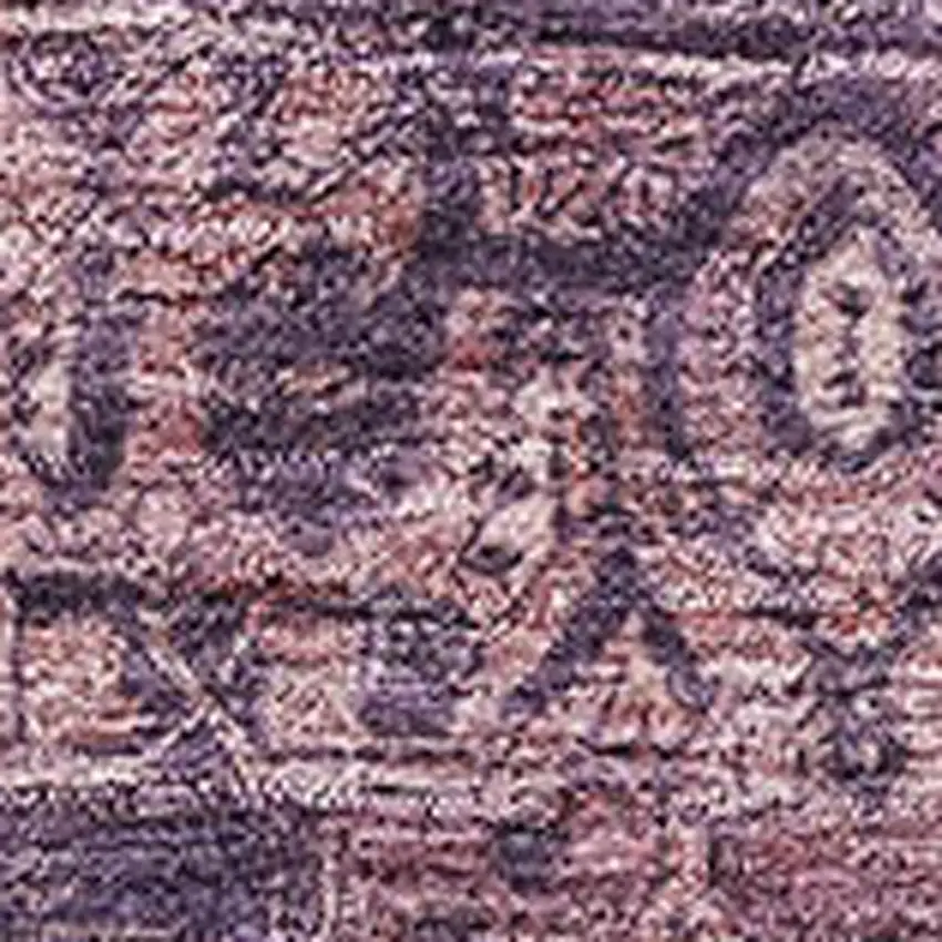 Eggplant Gold And Gray Oriental Washable Area Rug With UV Protection Photo 2