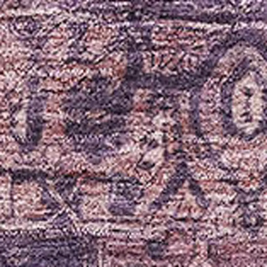 Eggplant Gold And Gray Oriental Washable Area Rug With UV Protection Photo 2