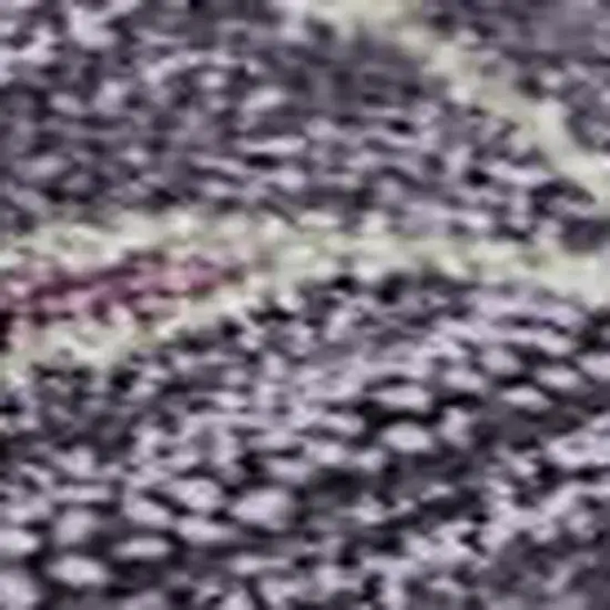 Eggplant Orange And Green Floral Washable Area Rug With UV Protection Photo 2