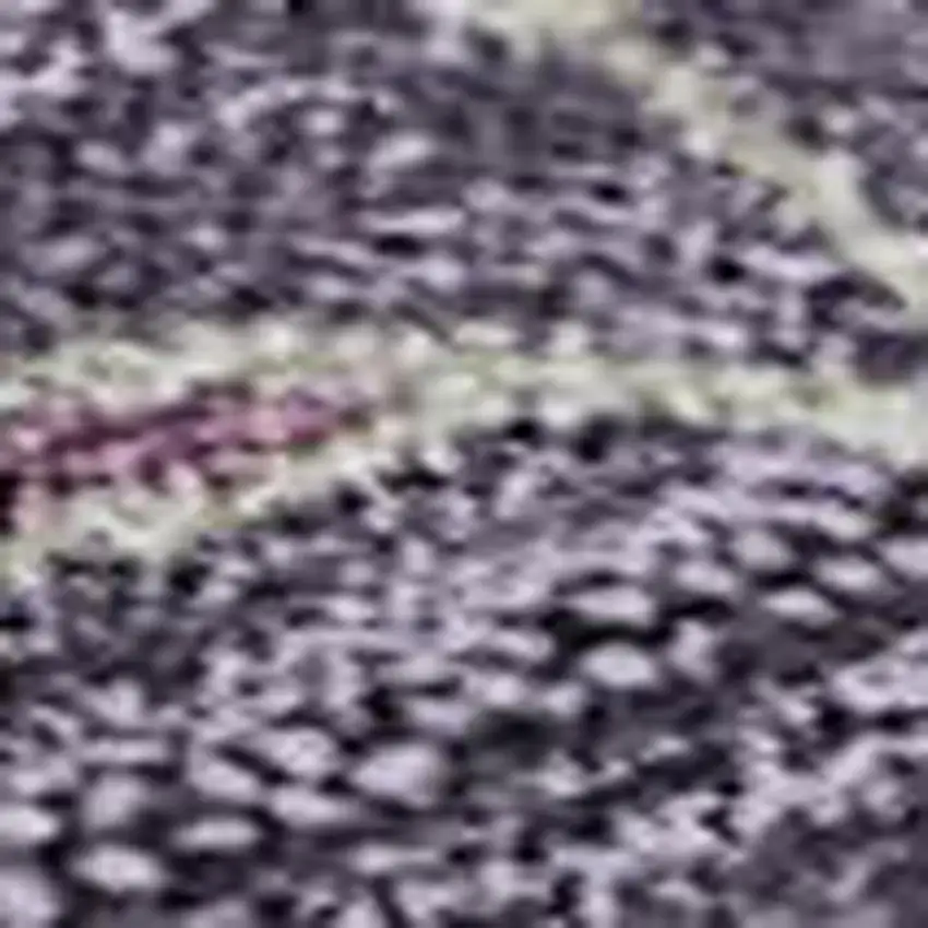 Eggplant Orange And Green Floral Washable Area Rug With UV Protection Photo 2