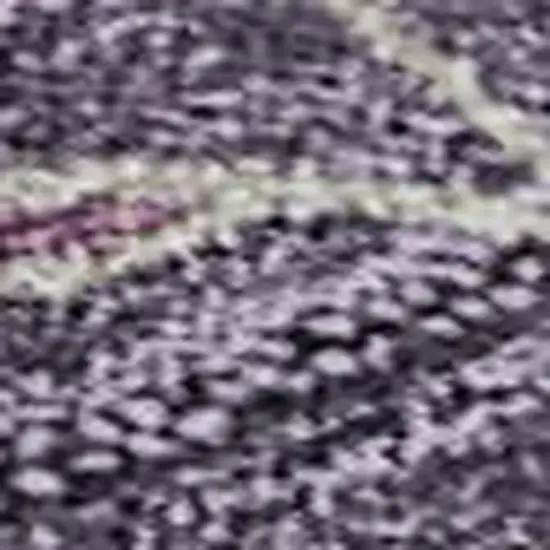 Eggplant Orange And Green Floral Washable Area Rug With UV Protection Photo 2