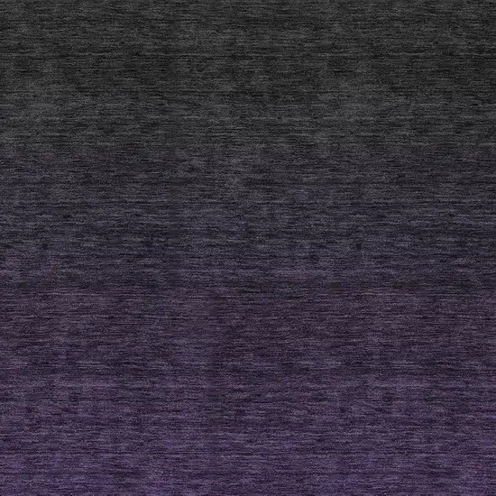 Eggplant Purple And Charcoal Abstract Washable Indoor Outdoor Area Rug Photo 6