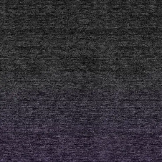 Eggplant Purple And Charcoal Abstract Washable Indoor Outdoor Area Rug Photo 6