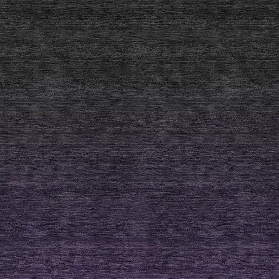 Eggplant Purple And Charcoal Abstract Washable Indoor Outdoor Area Rug Photo 9