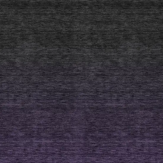 Eggplant Purple And Charcoal Abstract Washable Indoor Outdoor Area Rug Photo 8
