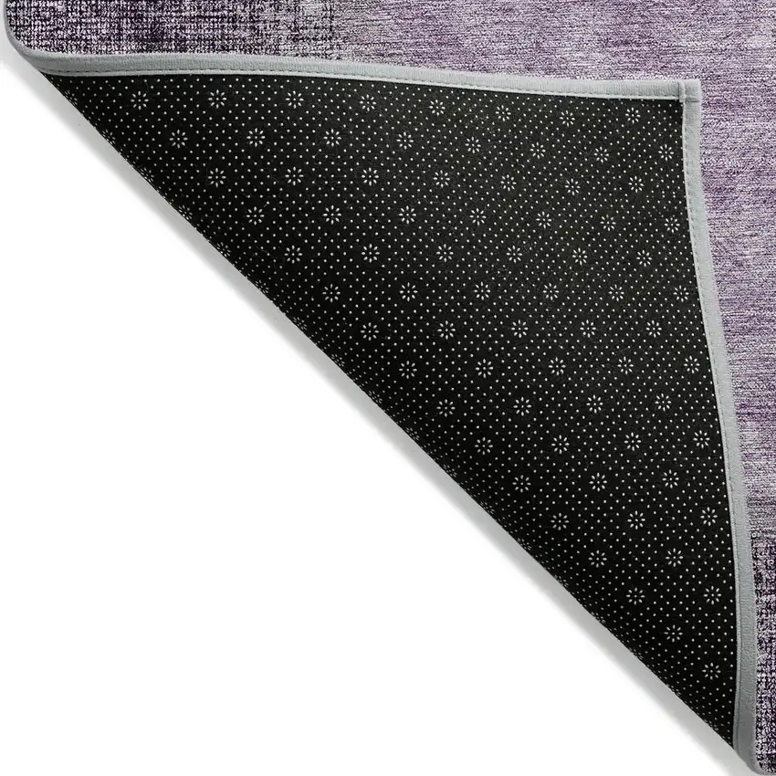 Eggplant Purple And Lavender Geometric Washable Indoor Outdoor Area Rug Photo 4