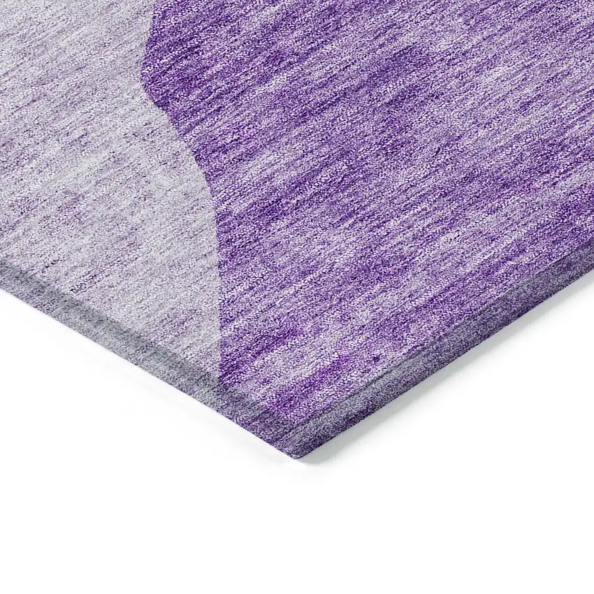 Eggplant Purple And Lilac Abstract Washable Indoor Outdoor Area Rug Photo 4