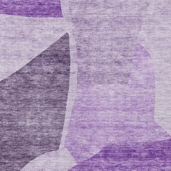 Eggplant Purple And Lilac Abstract Washable Indoor Outdoor Area Rug Photo 5