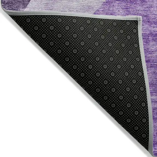 Eggplant Purple And Lilac Abstract Washable Indoor Outdoor Area Rug Photo 3