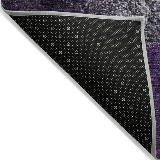 Eggplant Purple And Lilac Patchwork Washable Indoor Outdoor Area Rug Photo 4