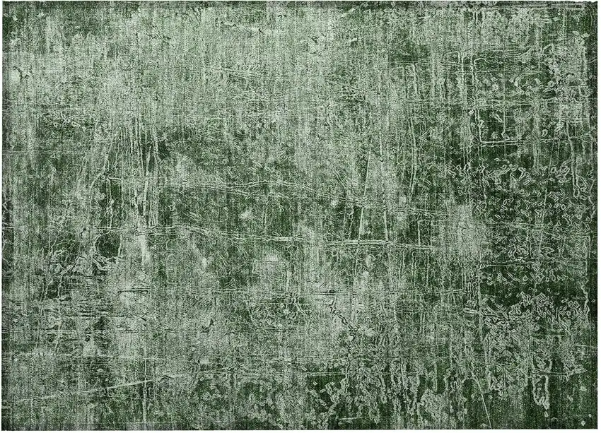 Emerald Abstract Washable Non Skid Indoor Outdoor Area Rug Photo 4