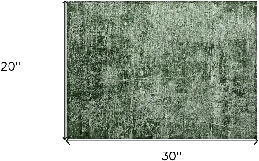 Emerald Abstract Washable Non Skid Indoor Outdoor Area Rug Photo 3