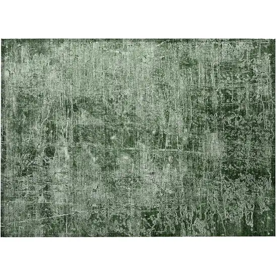 Emerald Abstract Washable Non Skid Indoor Outdoor Area Rug Photo 5
