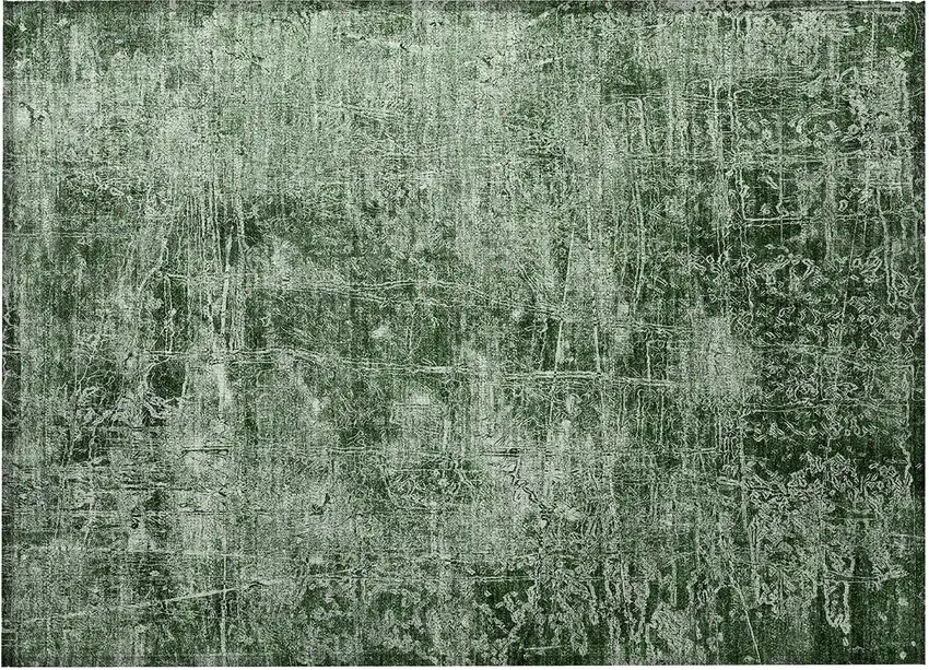 Emerald Abstract Washable Non Skid Indoor Outdoor Area Rug Photo 5