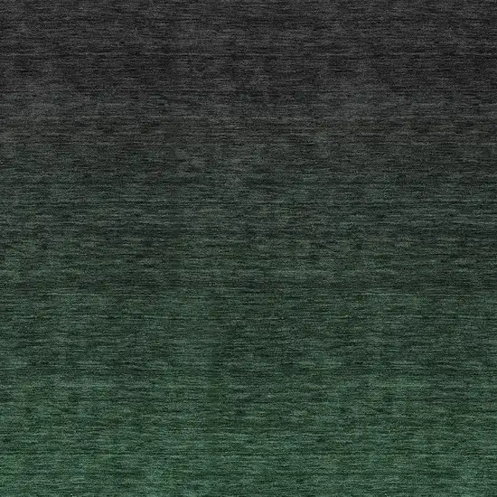 Emerald And Charcoal Abstract Washable Indoor Outdoor Area Rug Photo 6