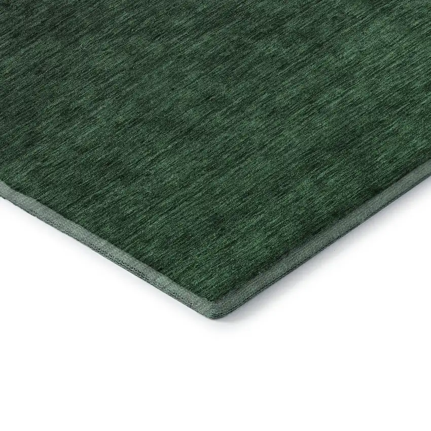 Emerald And Charcoal Ombre Washable Area Rug With UV Protection Photo 8
