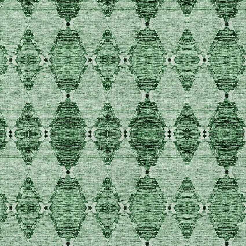 Emerald And Green Moroccan Washable Indoor Outdoor Area Rug Photo 6