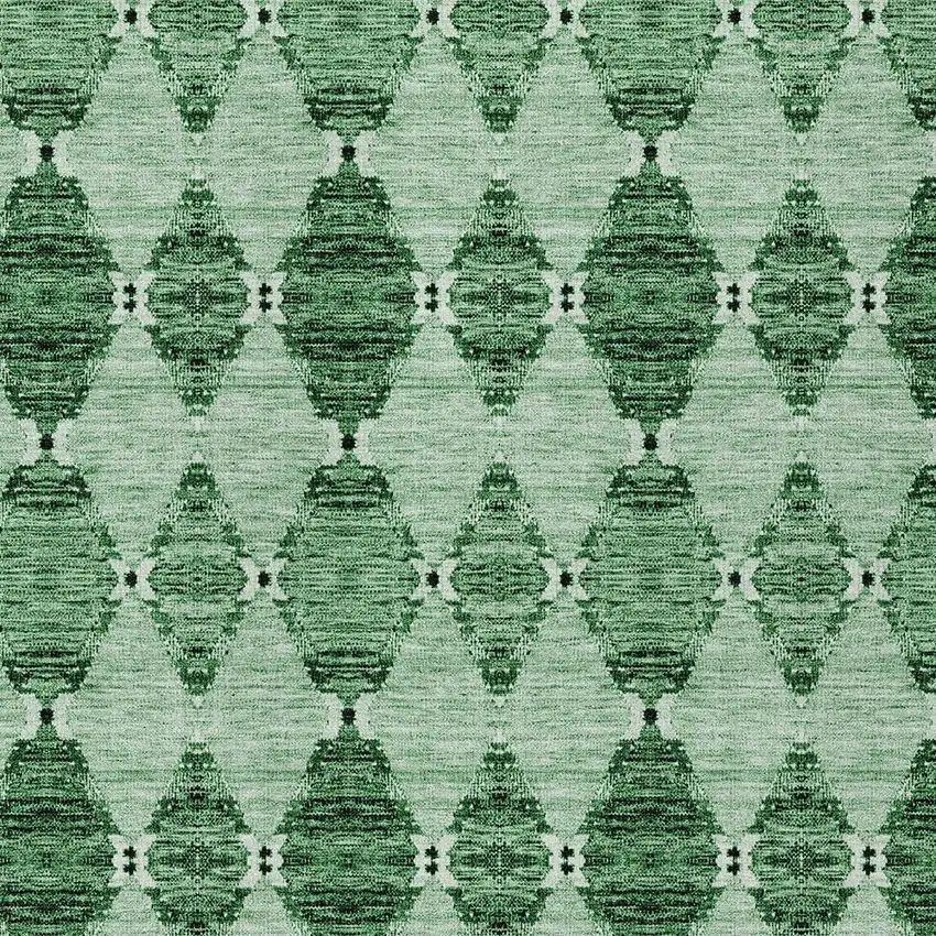 Emerald And Green Moroccan Washable Indoor Outdoor Area Rug Photo 7