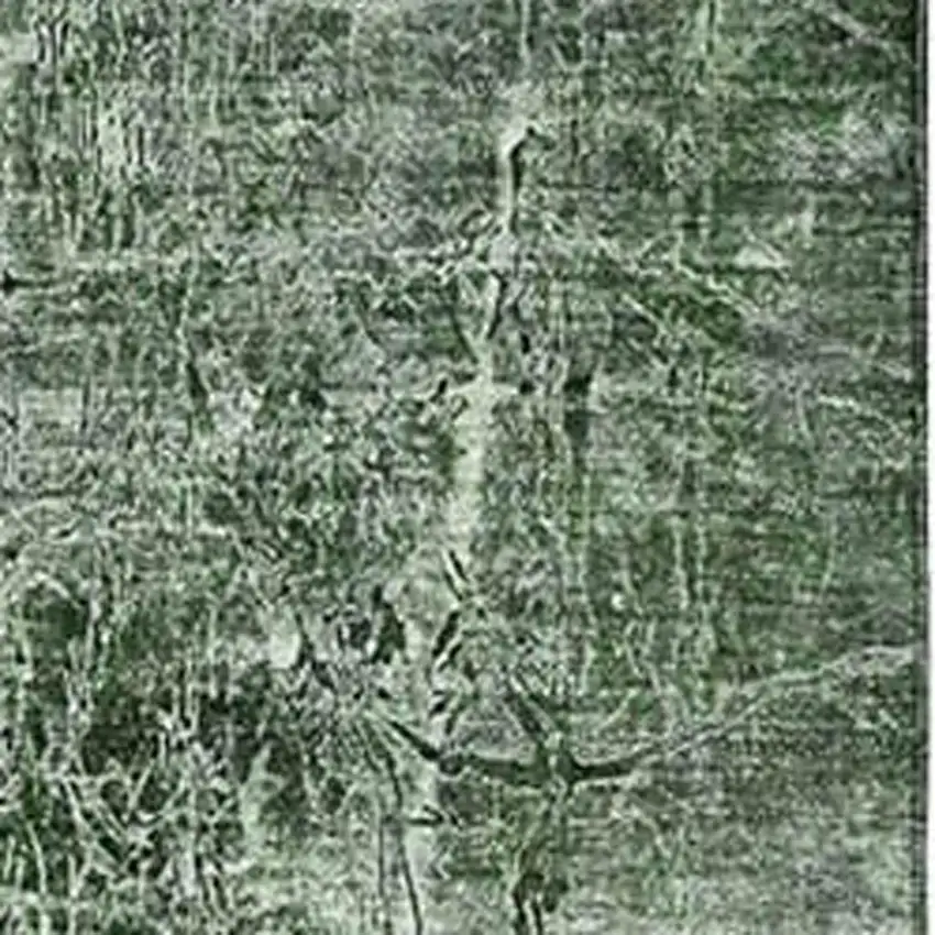 Emerald And Ivory Abstract Washable Area Rug With UV Protection Photo 4