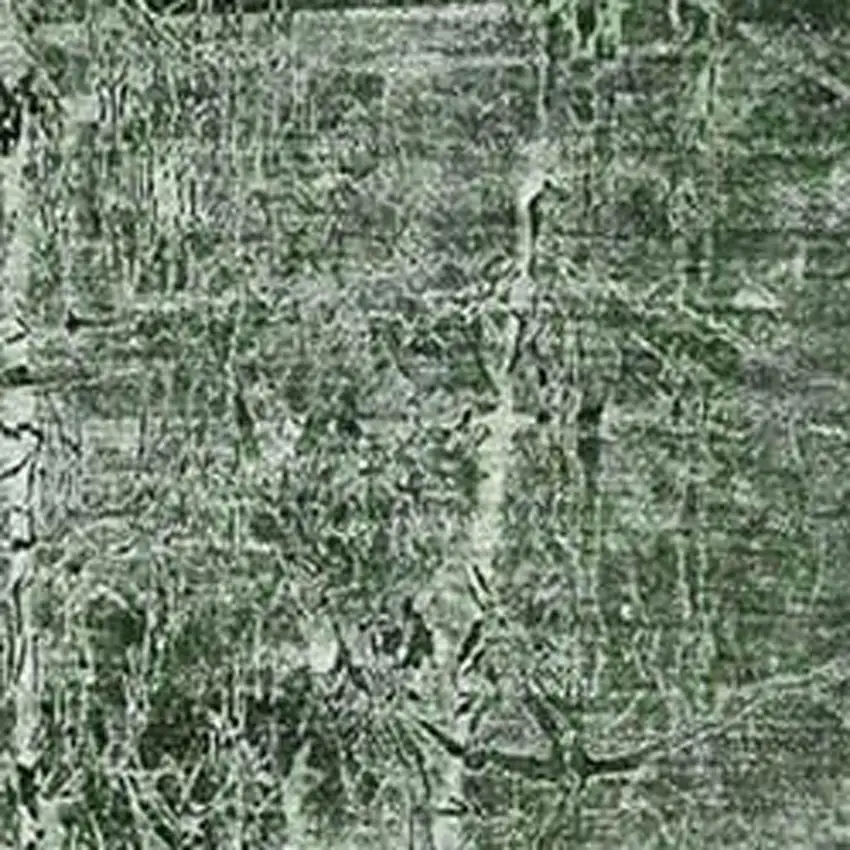 Emerald And Ivory Abstract Washable Area Rug With UV Protection Photo 3