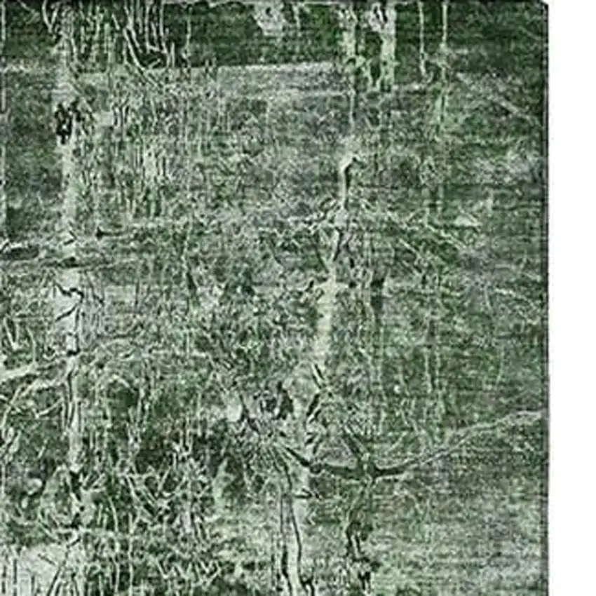 Emerald And Ivory Abstract Washable Area Rug With UV Protection Photo 4