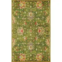 Photo of Emerald Green Hand Tufted Traditional Floral Indoor Area Rug